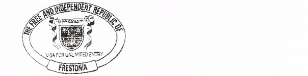 Frestonian Visa Stamp